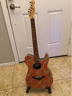 Fender Telecoustic Limited Edition Pink Paisley