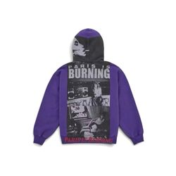 Supreme Paris Is Burning Hooded Zip Up - Purple – Size XL