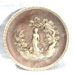 Vintage 1977 #58 (She Walks In Beauty) Incolay Stone Collectors Plate. By Gayle Bright Appleby 