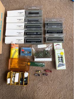 Vintage Bachmann Plus N Scale B&O Baltimore & Ohio F7A Locomotive Passenger Car Lot Molly Pitcher