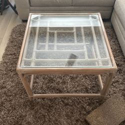 30x30  Table With Glass insert