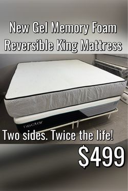 New Gel Memory Foam Reversible King Mattress