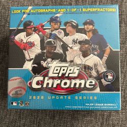 2020 Topps Chrome Update Series MLB Baseball BLUE Mega Box, New Factory Sealed