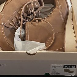 ST JOHN'S BAY Boswell brown faux leather lace-up ankle boots 