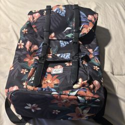 Herschel floral-print backpack, like new.