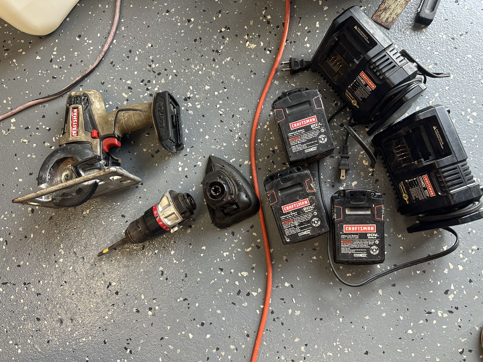Craftsman Drill With 3 Batteries