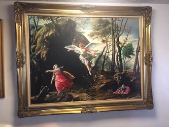 Canvas signed painting ( The Angel).