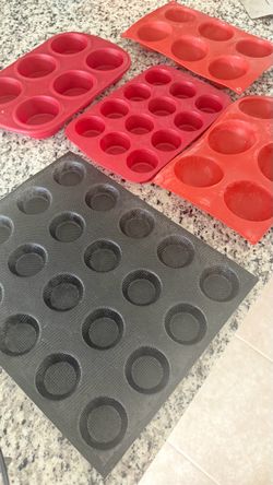 Silicone Muffin Baking Molds Set/ 100pc cupcake