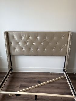 Gold Tufted Headboard (Queen)