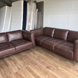 Leather Couch And Loveseat 