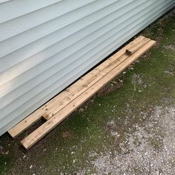 FREE WOOD 8' x 3.5" x 3 COME THRU PICK UP ONLY FCFS