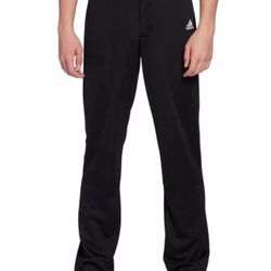 Men’s Adidas Black Relaxed Fit Open Bottom Baseball Athletic Pants Size XL-38/33  