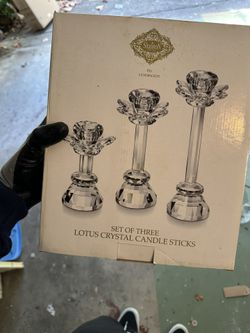 Lotus Crystal Candlesticks