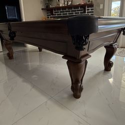 Pool Table By Artisan Designs 8’ (Free Delivery & Pro Setup) New Felt Any Color + All Accessories 