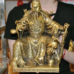 ASIAN WARRIOR SCULPTURE GUAN