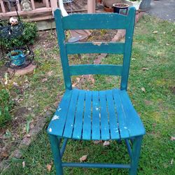 Teal Wooden Chair