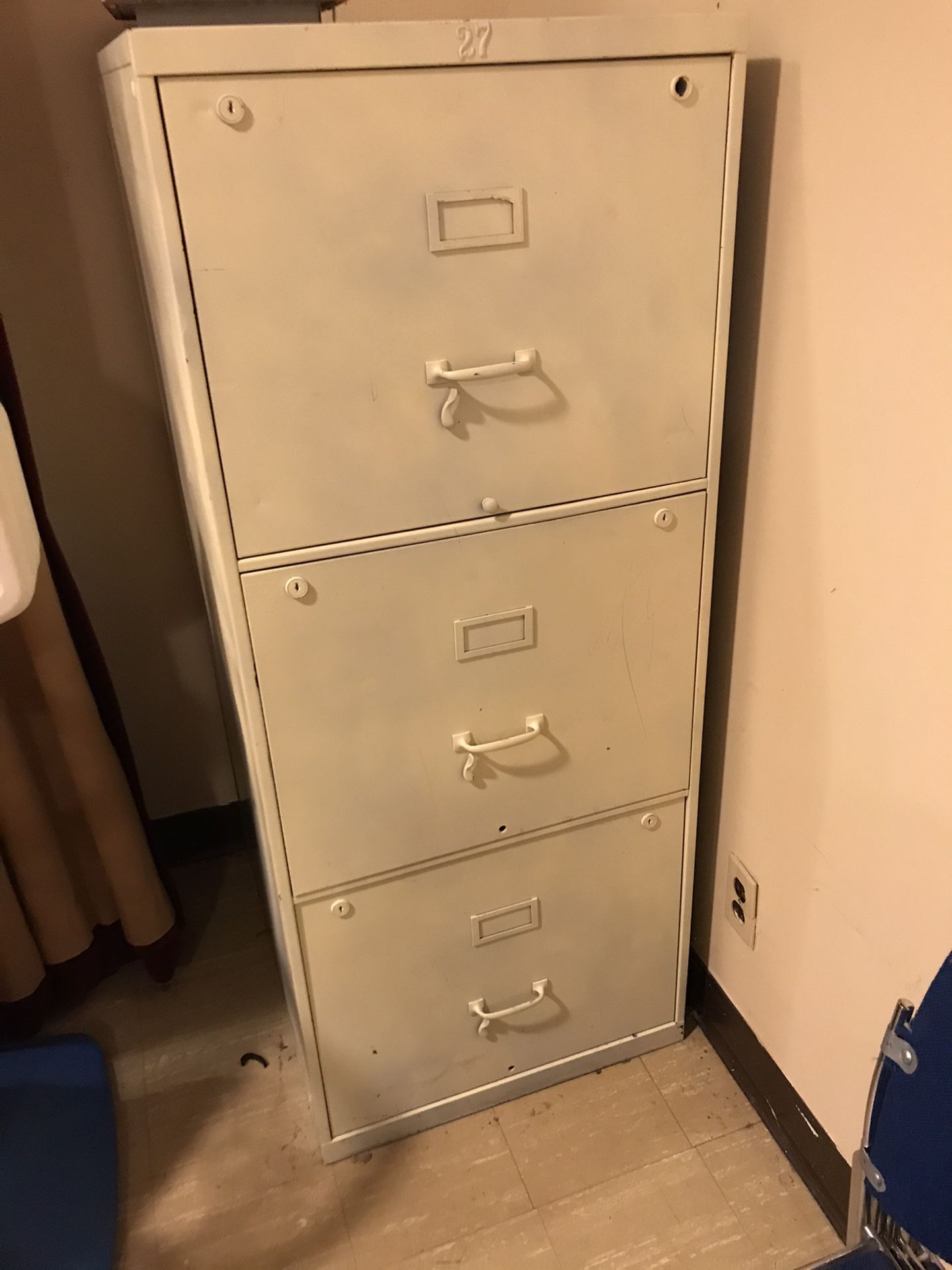 Vintage metal file cabinet