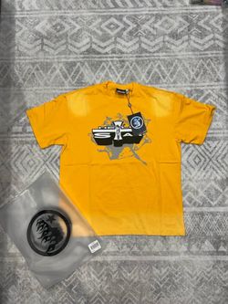 Hellstar yellow graphic shirt