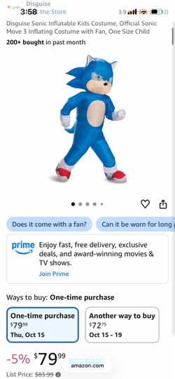 New Sonic Halloween Costume