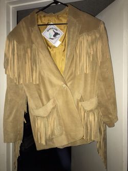 Women’s fringed suede leather jacket
