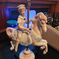 Paul Sebastian Porcelain  On Carousel  Horse 1990