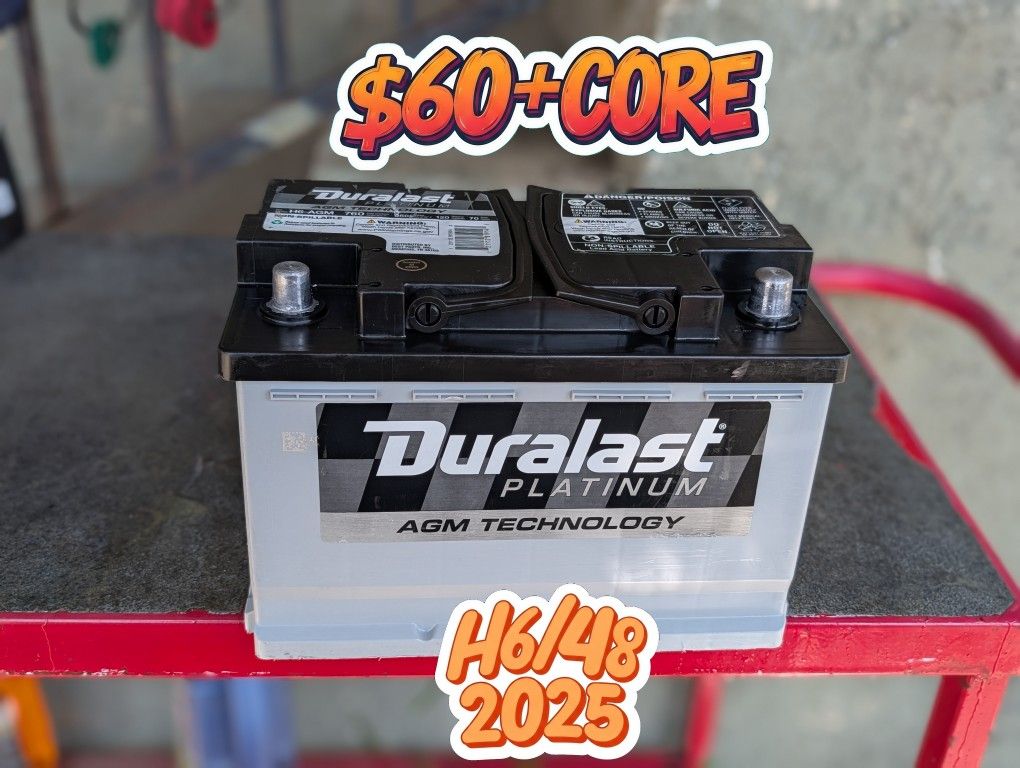 AGM Car Battery / Group Size 48/H6