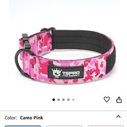 Brand New Dog Collar M/l Pink Cami