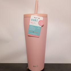 Zak Designs 30oz Stainless Steel Vacuum Insulated Tumbler - Matte Pink/Peach
NEW With Tag