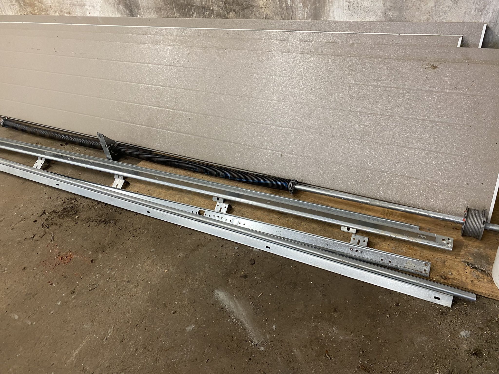 12x10 Garage Door Insulated Commercial Complete With Torsion Springs Rails Hardware