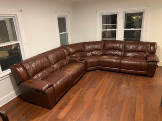 Leather Sofa/ 2 Recliners.