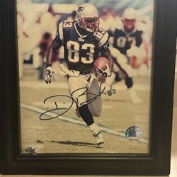 Autographed Deion Branch Framed Photo
