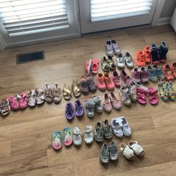 Girl shoes size are from 5-9 toddler
