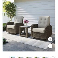 Thomasville Barela 3-piece Outdoor Patio Glider Recliner Set
