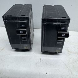 2 SquareD QO 60A Circuit Breakers New. $25 Takes Both. Must Pick Up
