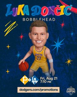 Luka Doncic Lakers Dodgers Bobblehead 8/21/26