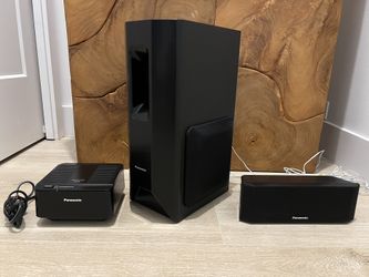 Panasonic Surround Sound System. Home Theater 3-piece Speaker Set. Wireless System, Subwoofer, Soundbar