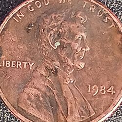 1984 Rare No Mint Lincoln Penny With Errors 