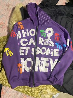 Who cares get some money zip up