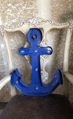 Blue anchor with Led lights battery operated