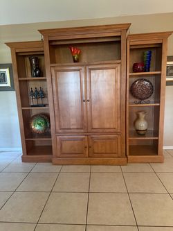 Solid Oak Wall Unit