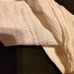 Large Lot of Cream Colored Gauze Fabric. 2 Pieces. Each Piece is 6 Yds by 45"