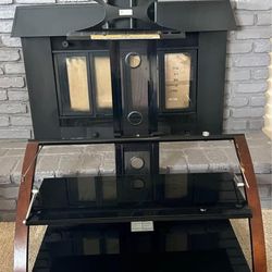TV stand With 2 Glass Case Holders