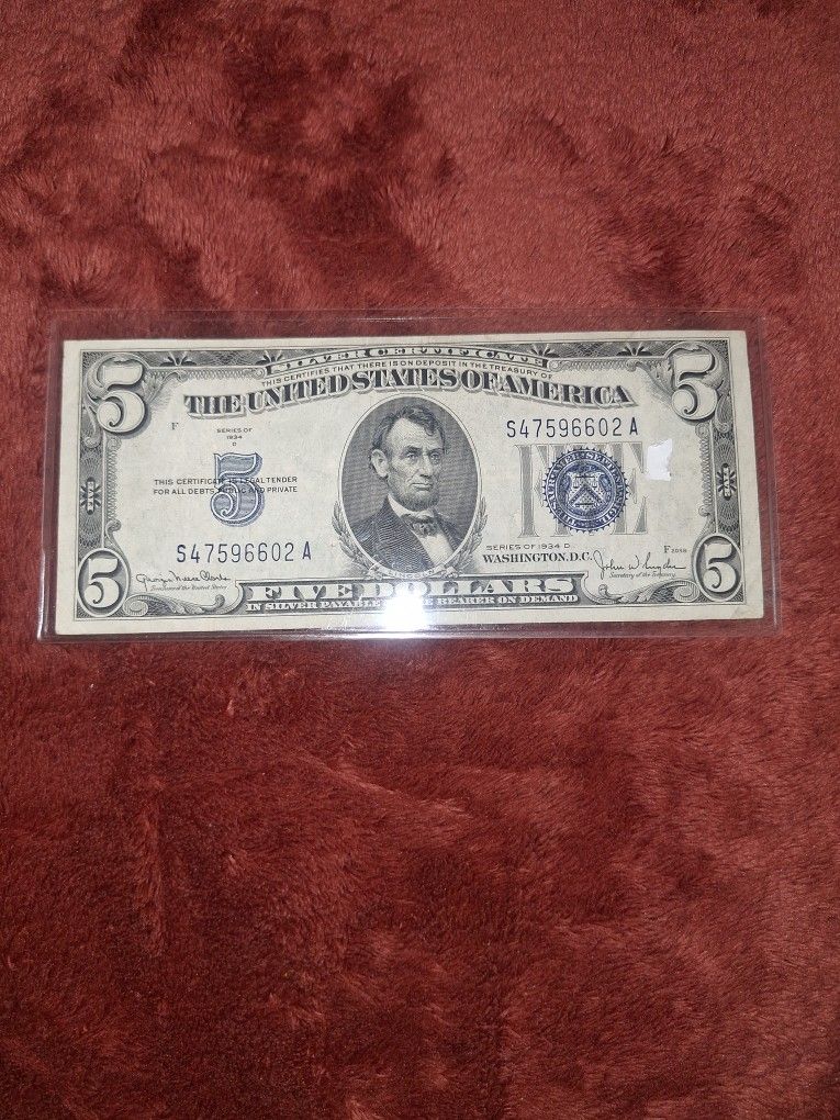 5 Dollar Silver Certificate