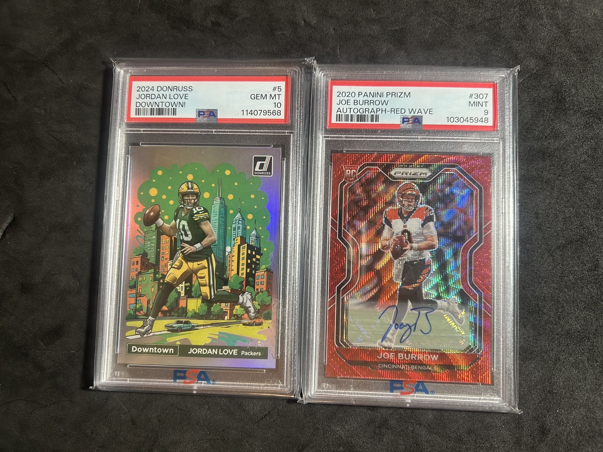 Burrow Red Wave Auto Psa 9 And Love Downtown 