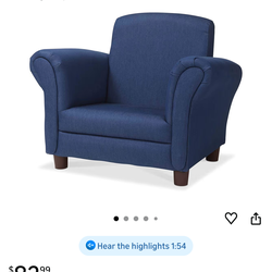 Melissa & Doug denim faric arm chair