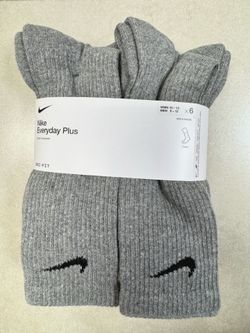 Nike 6-pack Everyday Plus Cushion Crew Training Socks gray size L - Authentic