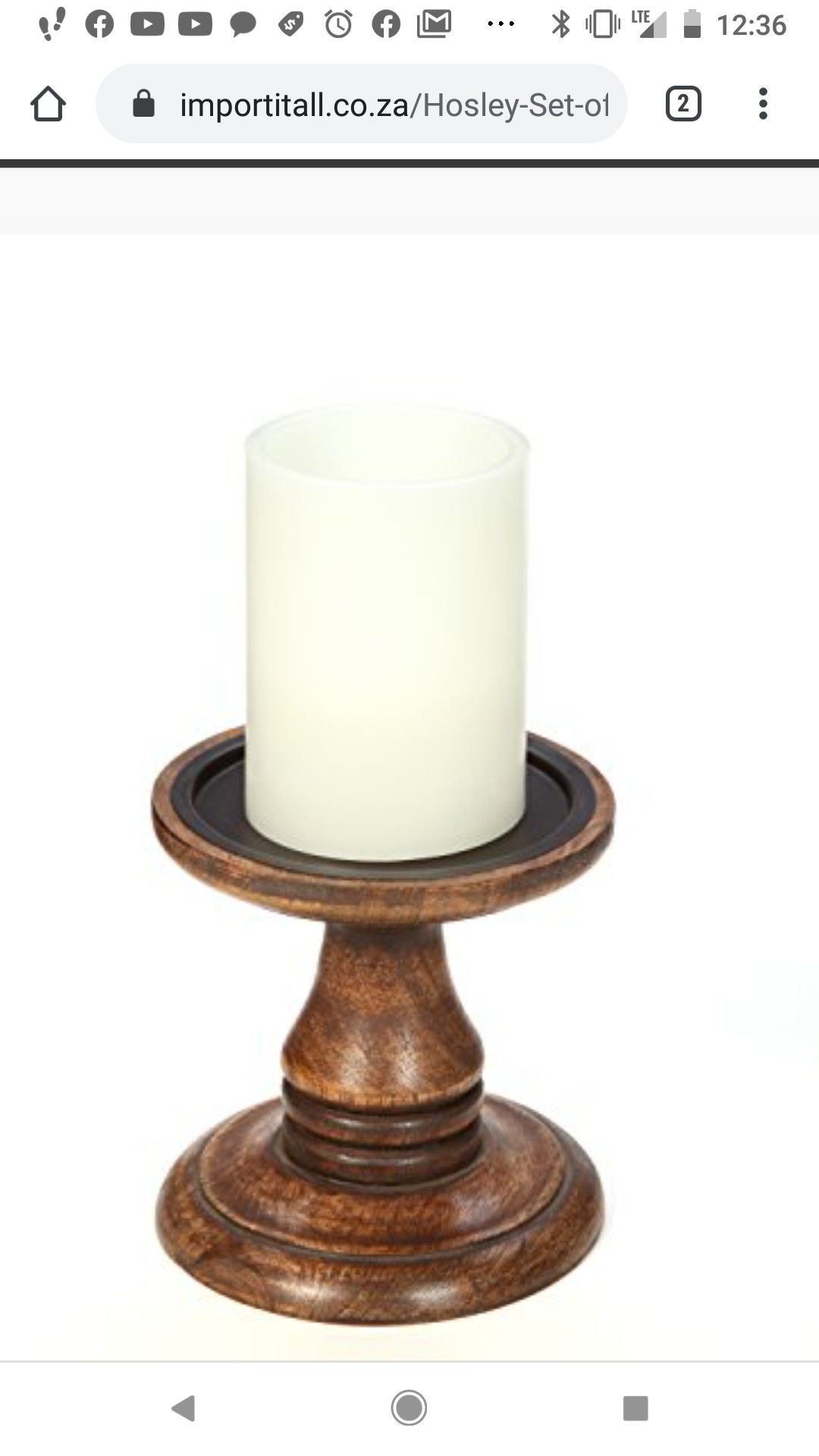 Candle holders set of two.