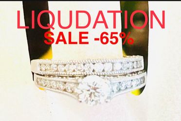 Engagement Ring Wedding Ring Set 1.75 Carats NATURAL DIAMONDS🎄🎄🎄 LIQUIDATION SALE-65% FIND ANOTHER AT THIS PRICE ILL GIVE IT FOR $500 LESS !