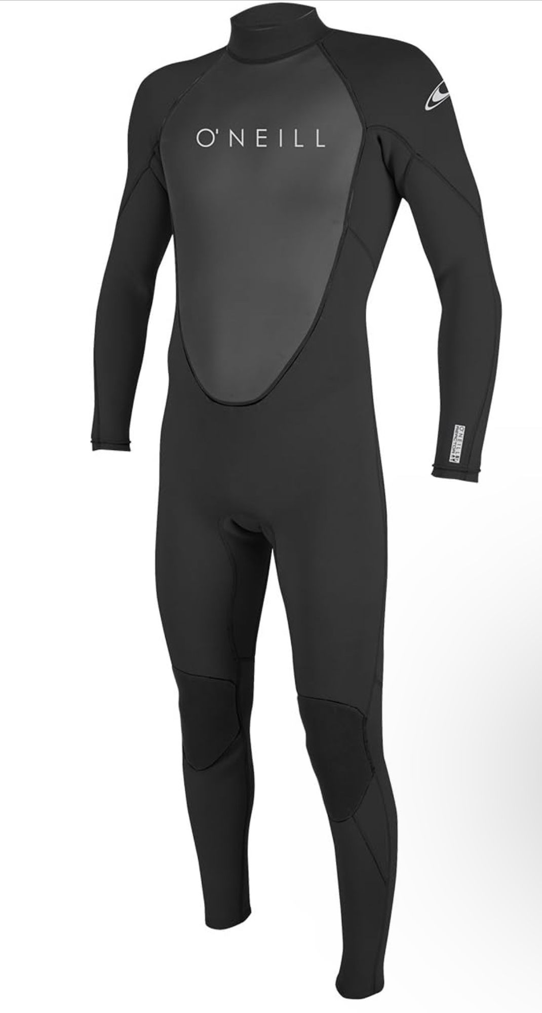 ONeill Mens Reactor 2 3/2mm Back Zip Full Wetsuit Black Black size MS