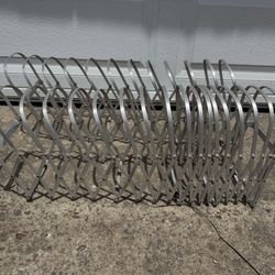Vintage mid-century aluminum expanding rack